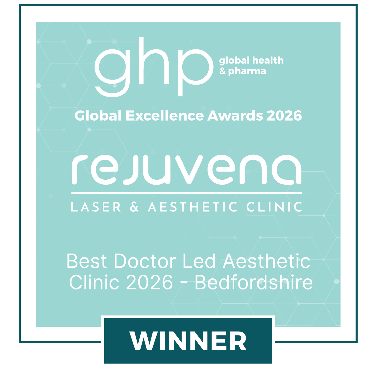 GHP Global Excellence Awards 2026 &mdash; Best Doctor-Led Aesthetic Clinic, Bedfordshire &mdash; Rejuvena