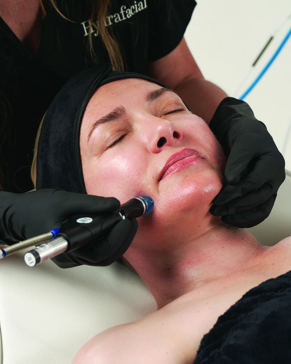 HydraFacial treatment in progress at Rejuvena Clinic, Bedford