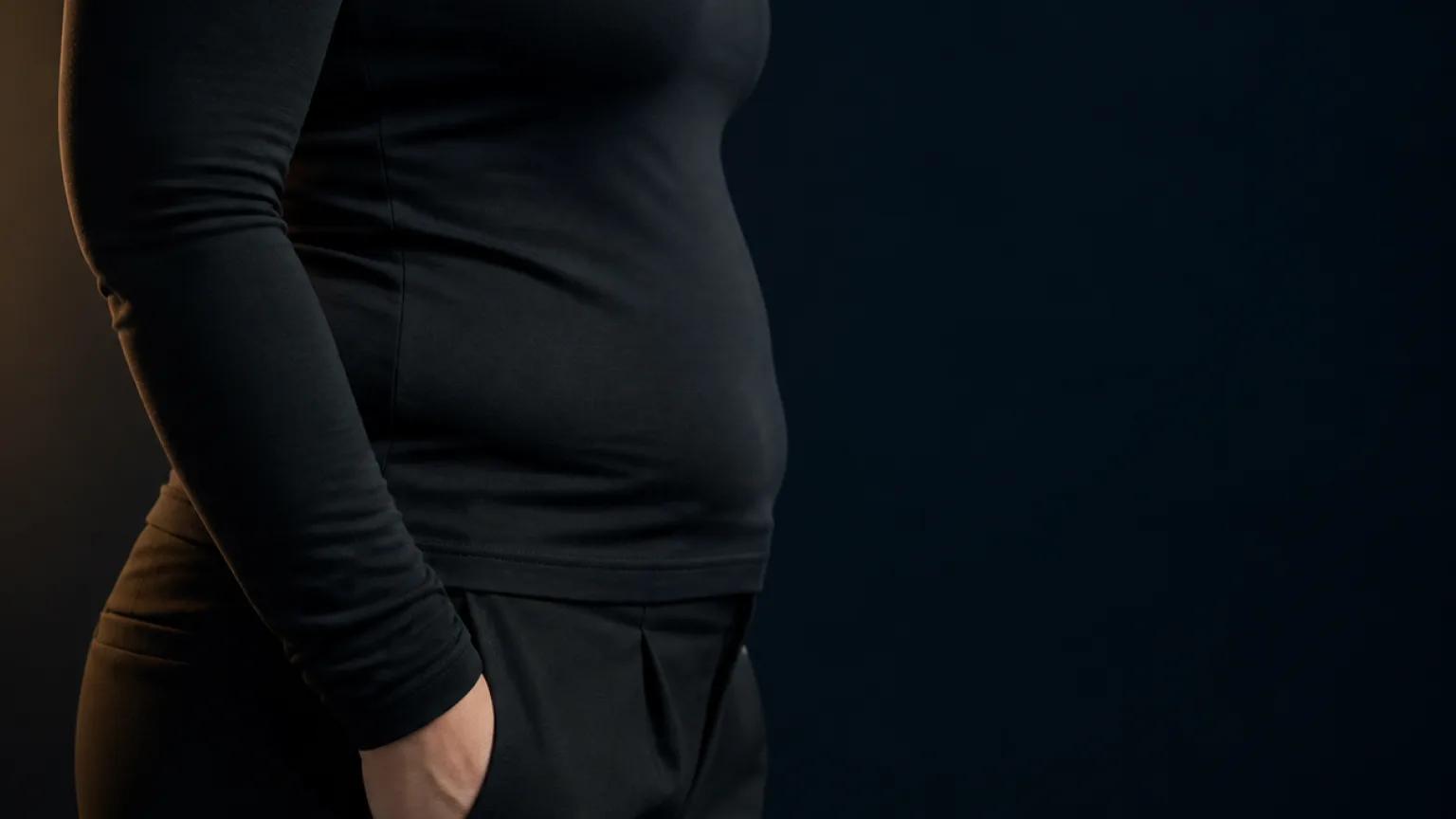 Natural body contour showing a localised area of excess fat