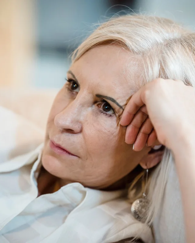 Natural face showing age-related volume loss