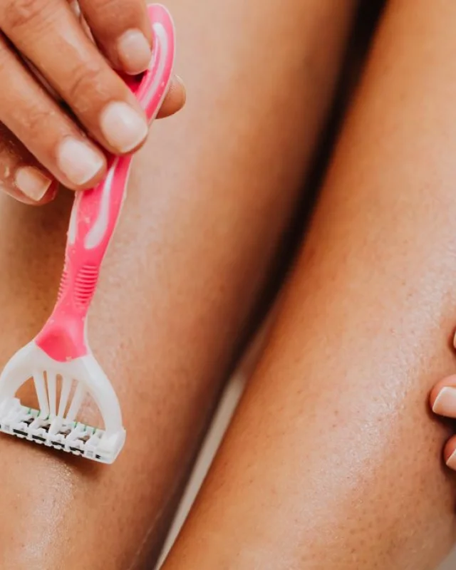Natural image showing post-shaving marks