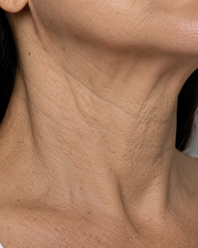 Natural image showing crepey skin