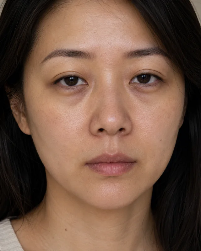Natural image showing dull, tired skin