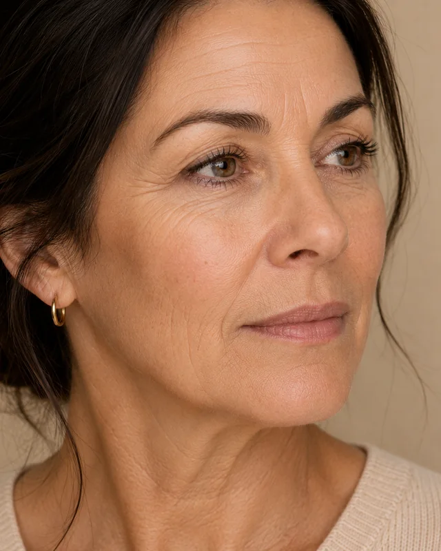 Natural image showing fine lines & wrinkles