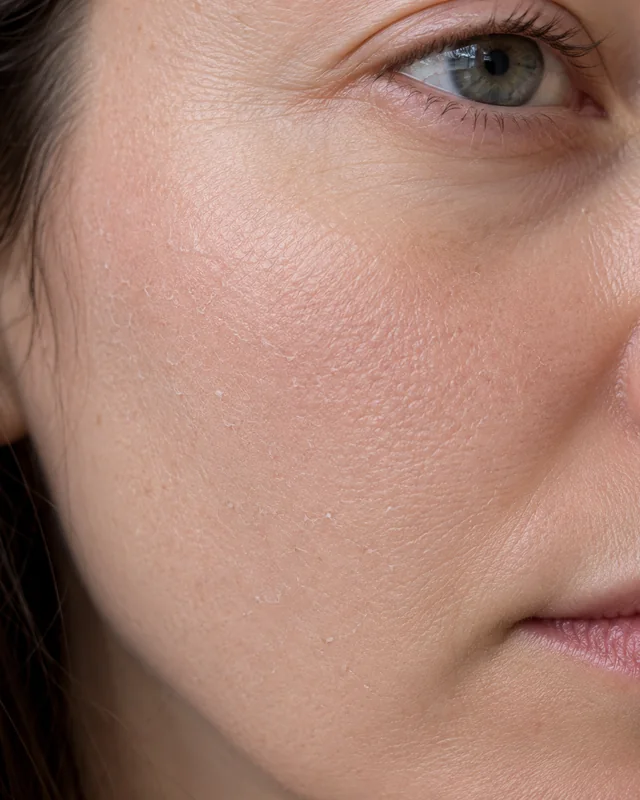 Natural image showing dehydrated skin