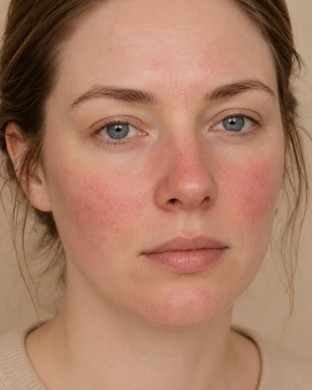 Natural image showing redness & sensitivity