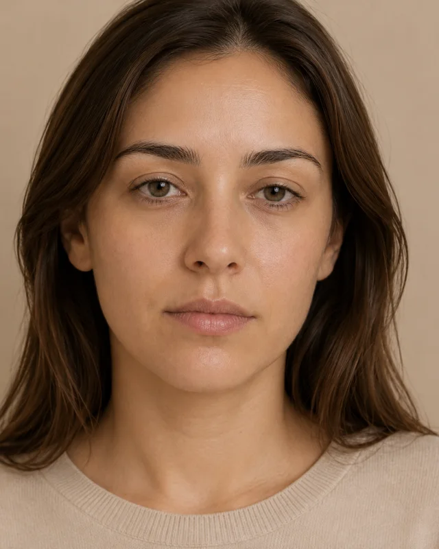 Natural image showing dull, tired skin