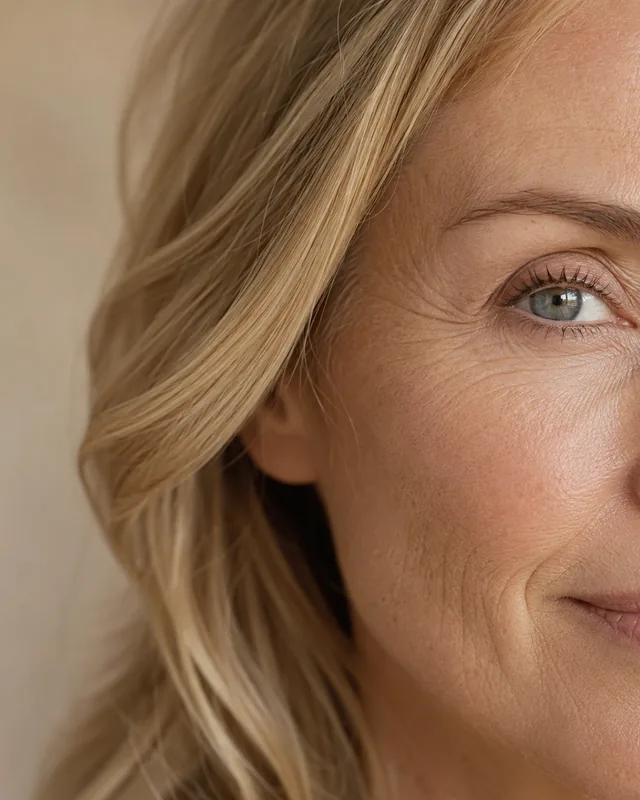 Natural image showing fine lines & wrinkles