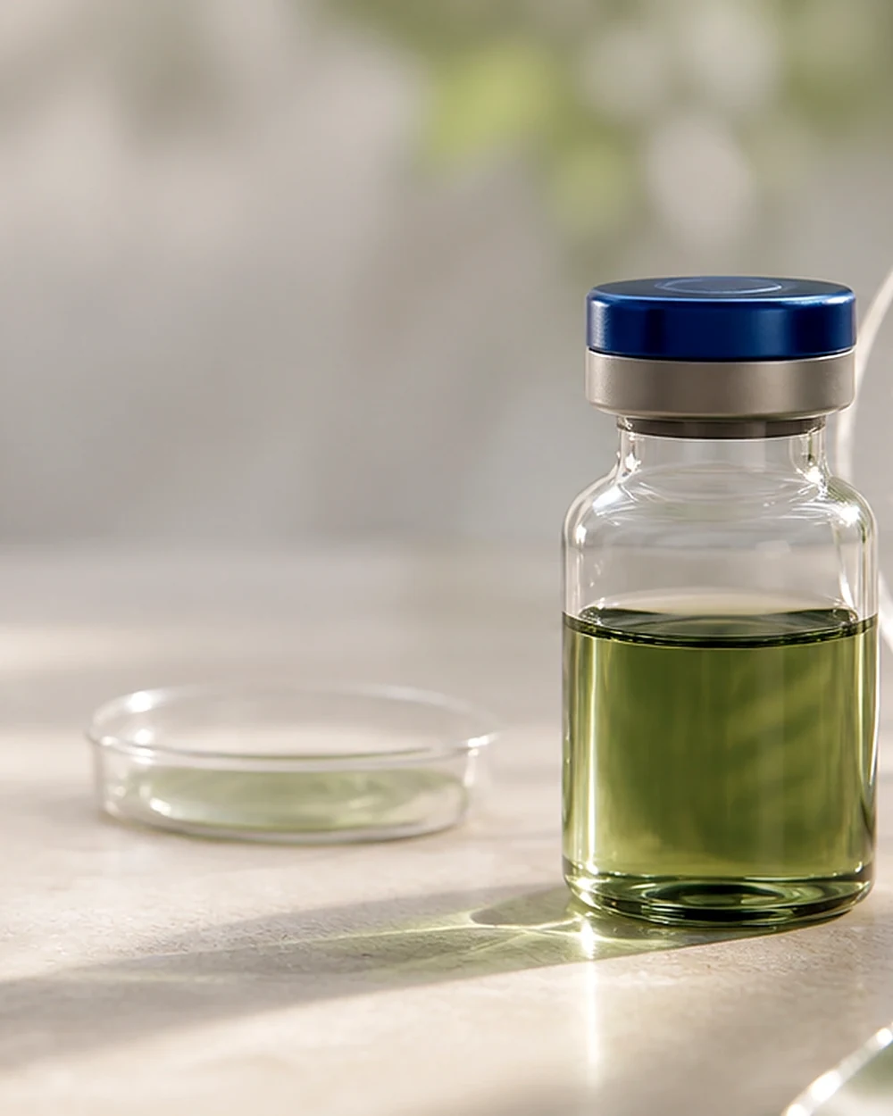 A vial of BioRePeel TCA biophase peel solution at Rejuvena Clinic, Bedford