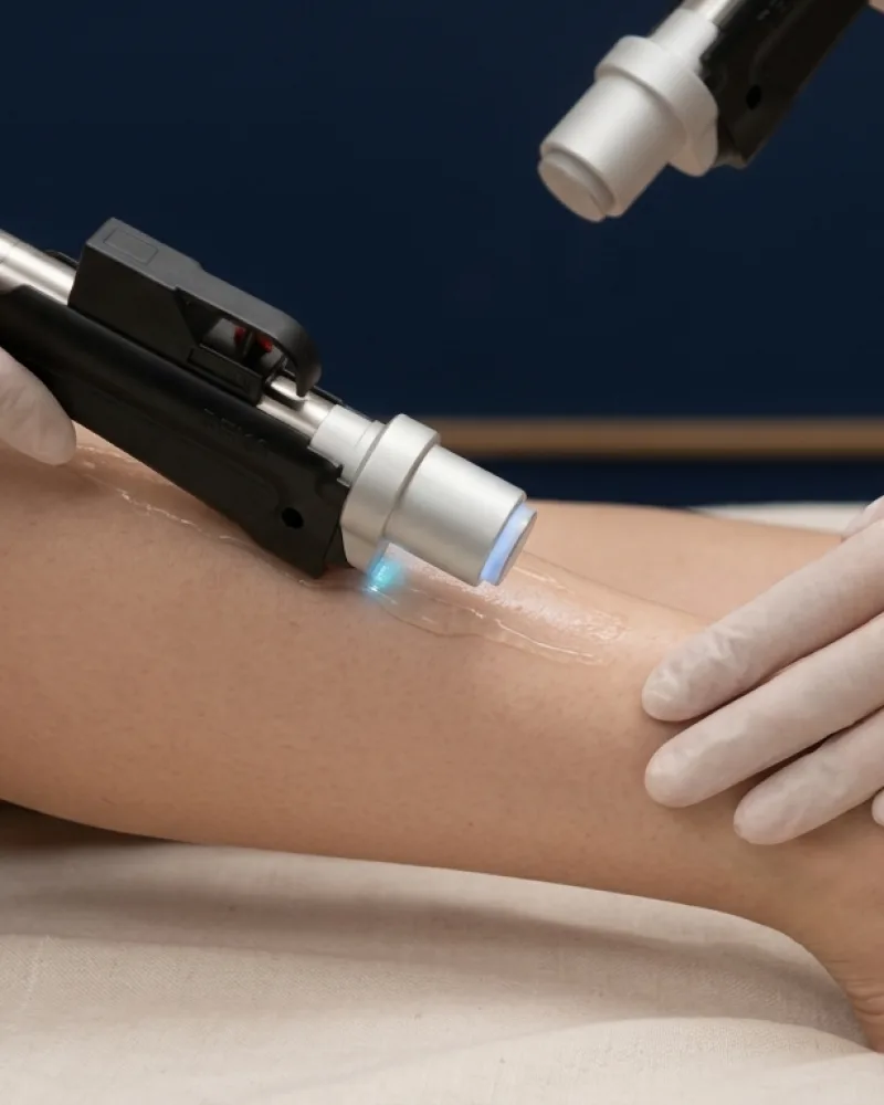 Lynton Motus AY Nd:YAG laser handpiece used for verruca (plantar wart) removal at Rejuvena Clinic, Bedford