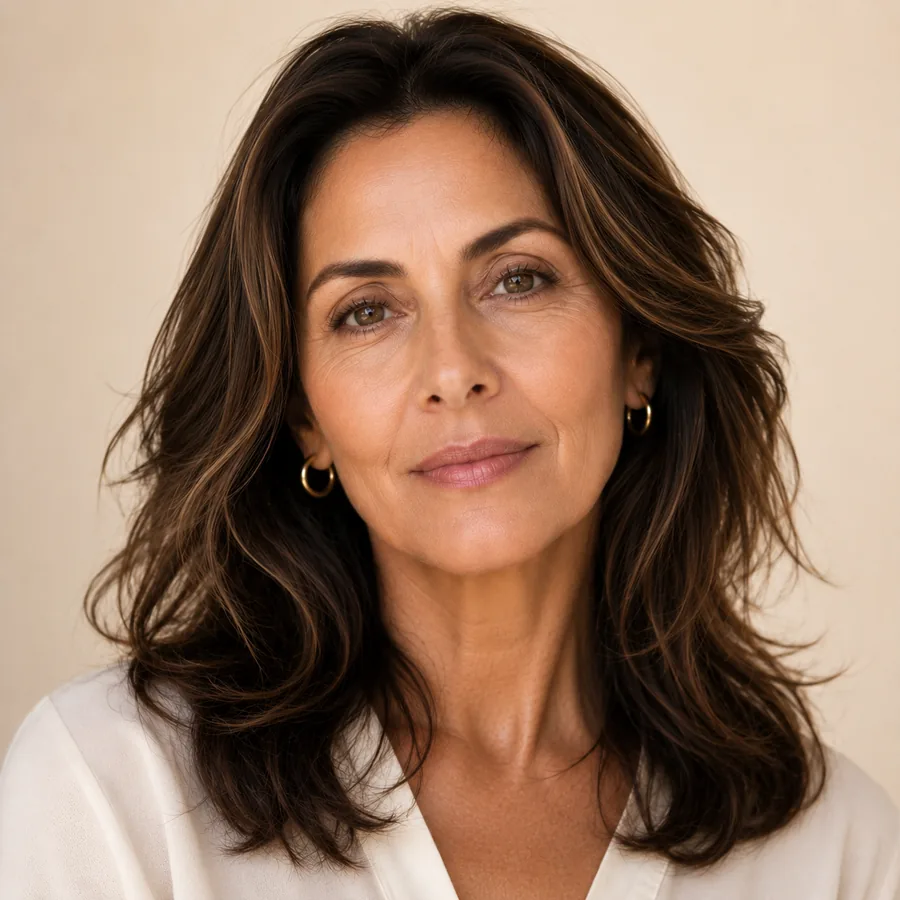 Illustrative portrait showing fine lines and wrinkles