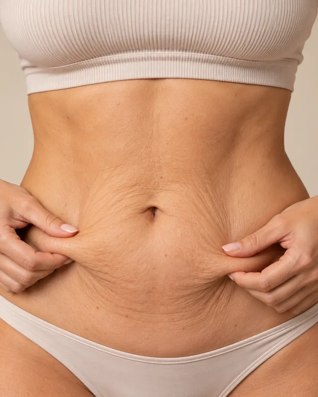 Natural image showing body skin laxity