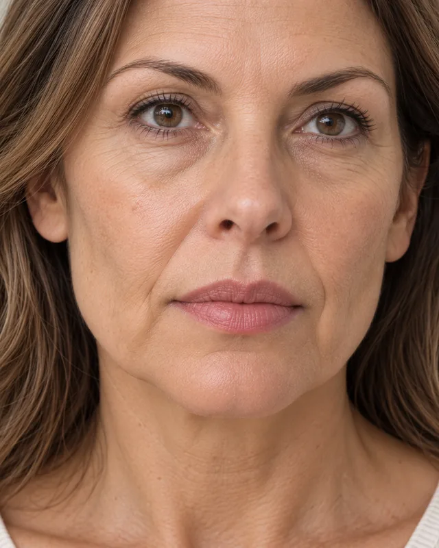 Natural image showing loss of facial firmness