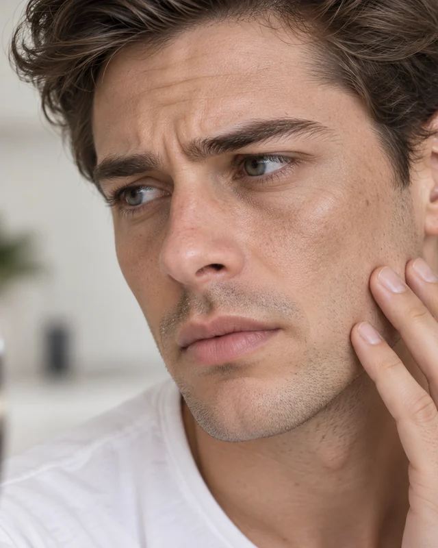 Natural image showing dull skin