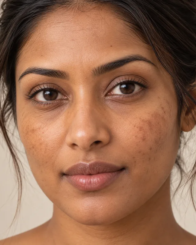 Natural image showing hyperpigmentation