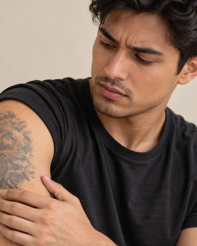 Natural image showing tattoo removal