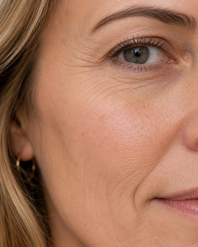 Natural image showing fine lines & wrinkles