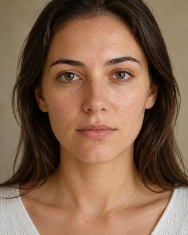 Natural image showing uneven texture & pores