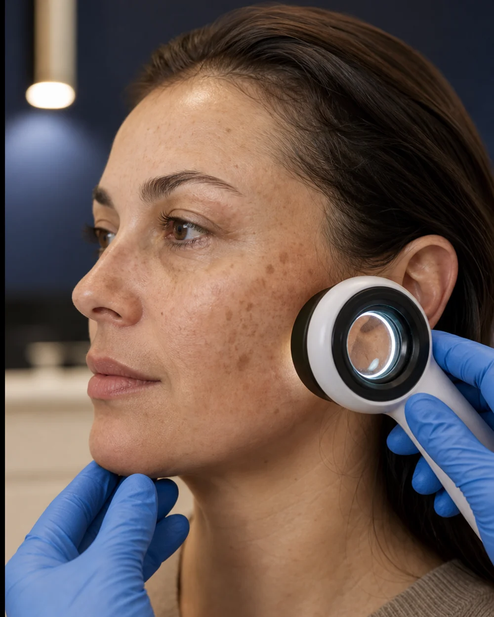 Illustrative clinical assessment of facial freckles and sun spots
